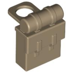 Minifigure Backpack Non-Opening - Dark Tan