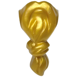 Minifigure Beard, Long with Knot - Pearl Gold