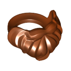 Minifigure Beard, Medium Short - Reddish Brown
