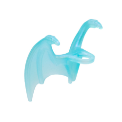 Minifigure Wings Webbed Collapsed with Neck Bracket - Satin Trans-Light Blue