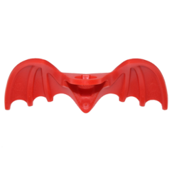Minifigure Wings Webbed Extended with Neck Bracket - Red
