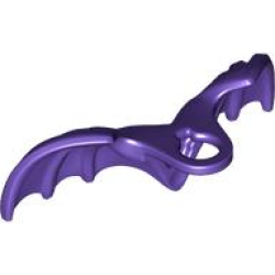 Minifigure Wings Webbed Extended with Neck Bracket - Dark Purple