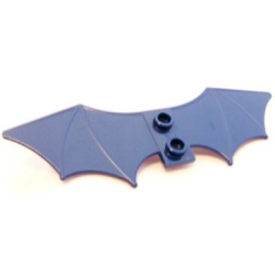 Minifigure Wings Webbed Extended with Neck Bracket and 2 Back Studs - Dark Blue