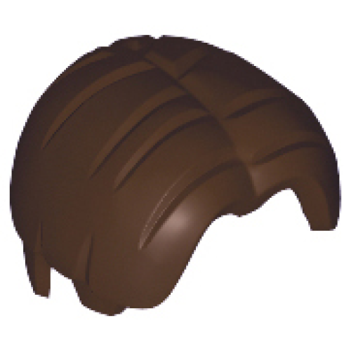 Деталь LEGO 38800 Minifigure, Hair Bowl Cut Parted in Center - Dark Brown