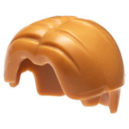 Деталь LEGO 38800 Minifigure, Hair Bowl Cut Parted in Center - Medium Nougat