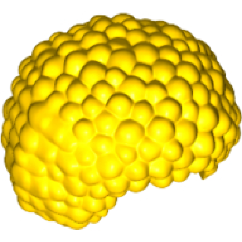 Деталь LEGO 87995 Minifigure, Hair Bubble Style / Afro - Yellow