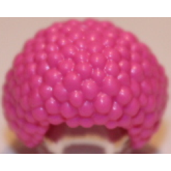 Minifigure, Hair Bubble Style / Afro - Dark Pink Minifigure, Hair Bubble Style / Afro - Dark Pink