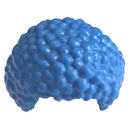 Деталь LEGO 87995 Minifigure, Hair Bubble Style / Afro - Blue
