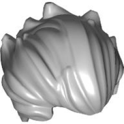 Minifigure, Hair Bushy Swept Back - Light Bluish Gray Minifigure, Hair Bushy Swept Back - Light Bluish Gray