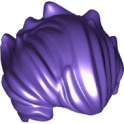 Minifigure, Hair Bushy Swept Back - Dark Purple Minifigure, Hair Bushy Swept Back - Dark Purple