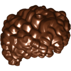 Minifigure, Hair Bushy with Small Center Part - Reddish Brown Minifigure, Hair Bushy with Small Center Part - Reddish Brown