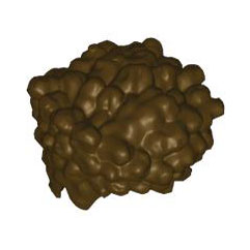 Minifigure, Hair Coiled and Mid-Length Sides - Dark Brown Minifigure, Hair Coiled and Mid-Length Sides - Dark Brown