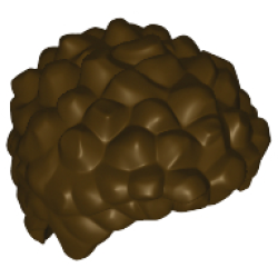Minifigure, Hair Coiled and Short - Dark Brown Minifigure, Hair Coiled and Short - Dark Brown