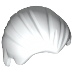 Minifigure, Hair Combed Front to Rear - White Minifigure, Hair Combed Front to Rear - White