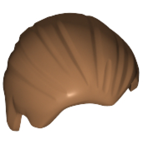 Деталь LEGO 92081 Minifigure, Hair Combed Front to Rear - Medium Nougat