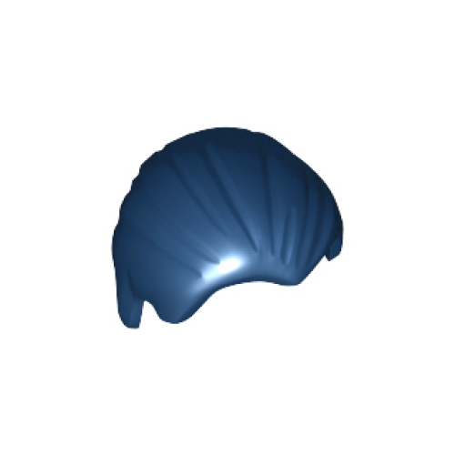 Деталь LEGO 92081 Minifigure, Hair Combed Front to Rear - Dark Blue