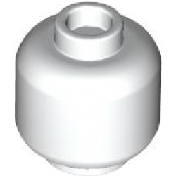 Minifigure, Head (Plain) - White