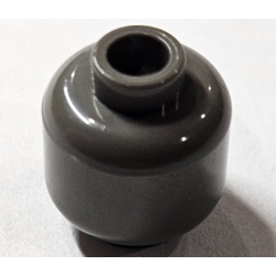 Minifigure, Head (Plain) - Dark Gray Minifigure, Head (Plain) - Dark Gray