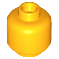 Minifigure, Head (Plain) - Bright Light Orange Minifigure, Head (Plain) - Bright Light Orange