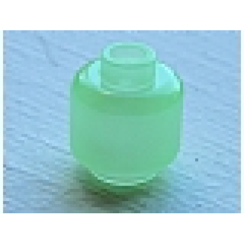 Деталь LEGO 3626 Minifigure, Head (Plain) - Glow In Dark Trans