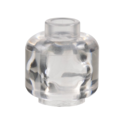 Minifigure, Head (Plain) - Trans-Clear