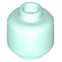 Minifigure, Head (Plain) - Light Aqua