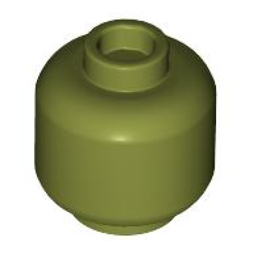 Деталь LEGO 3626 Minifigure, Head (Plain) - Olive Green