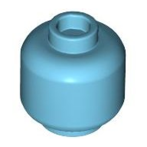 Деталь LEGO 3626 Minifigure, Head (Plain) - Medium Azure