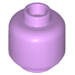 Minifigure, Head (Plain) - Medium Lavender