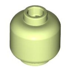 Minifigure, Head (Plain) - Yellowish Green