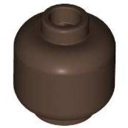 Minifigure, Head (Plain) - Umber
