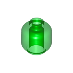 Minifigure, Head (Plain) - Trans-Green