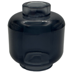 Minifigure, Head (Plain) - Trans-Black