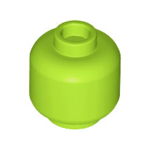 Деталь LEGO 3626 Minifigure, Head (Plain) - Lime