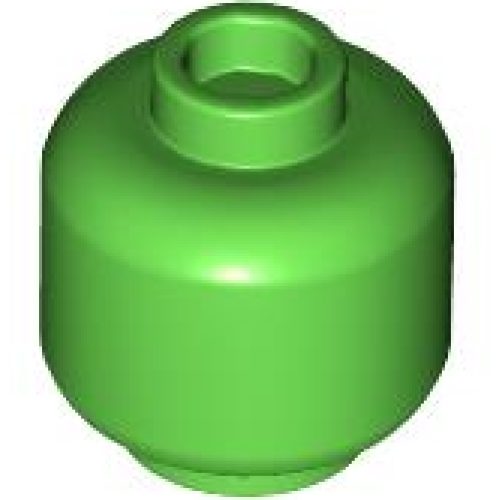 Деталь LEGO 3626 Minifigure, Head (Plain) - Bright Green