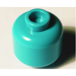 Minifigure, Head (Plain) - Dark Turquoise