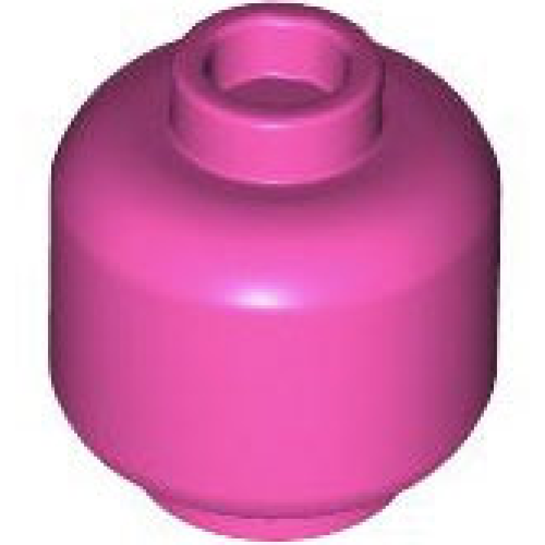 Деталь LEGO 3626 Minifigure, Head (Plain) - Dark Pink