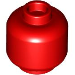 Minifigure, Head (Plain) - Red