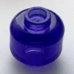 Minifigure, Head (Plain) - Trans-Purple