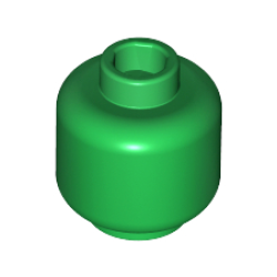 Minifigure, Head (Plain) - Green
