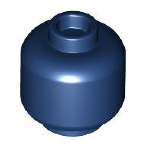 Деталь LEGO 3626 Minifigure, Head (Plain) - Dark Blue
