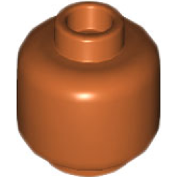 Minifigure, Head (Plain) - Dark Orange Minifigure, Head (Plain) - Dark Orange