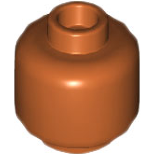 Деталь LEGO 3626 Minifigure, Head (Plain) - Dark Orange
