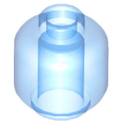 Minifigure, Head (Plain) - Trans-Medium Blue