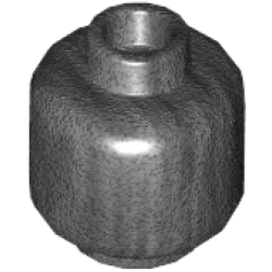 Minifigure, Head (Plain) - Pearl Dark Gray