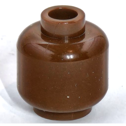 Minifigure, Head (Plain) - Brown Minifigure, Head (Plain) - Brown