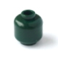 Minifigure, Head (Plain) - Dark Green Minifigure, Head (Plain) - Dark Green