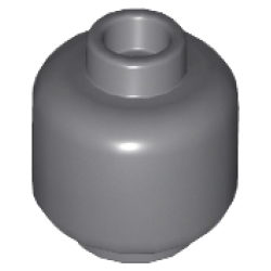 Minifigure, Head (Plain) - Dark Bluish Gray Minifigure, Head (Plain) - Dark Bluish Gray