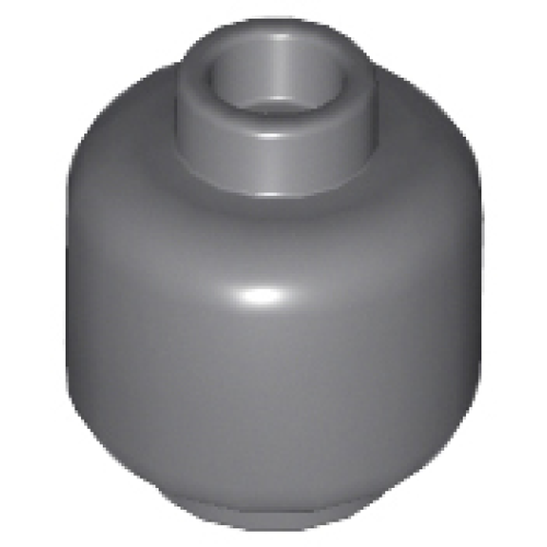 Деталь LEGO 3626 Minifigure, Head (Plain) - Dark Bluish Gray