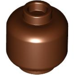 Minifigure, Head (Plain) - Reddish Brown